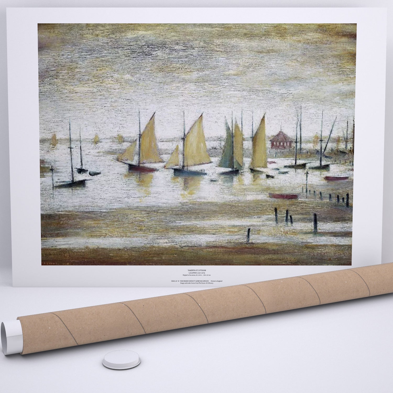 LS Lowry Print: Yachts At Lytham (1951)