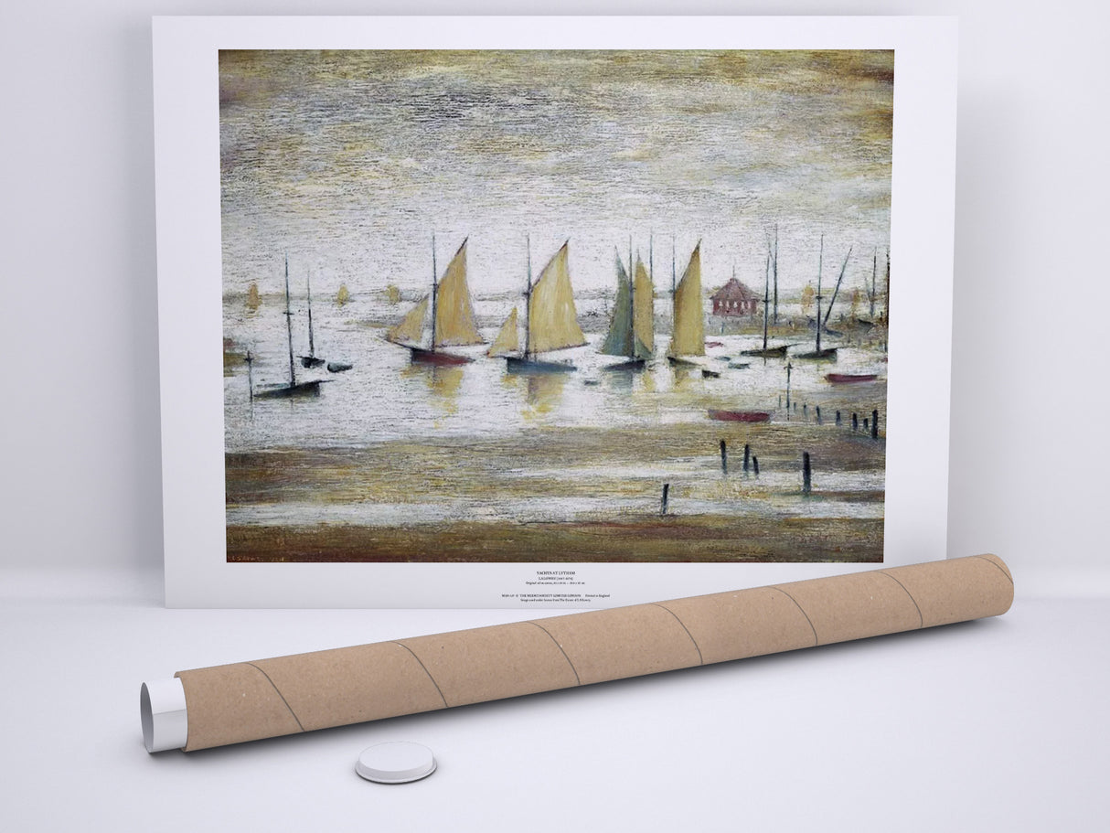 LS Lowry Print: Yachts At Lytham (1951)