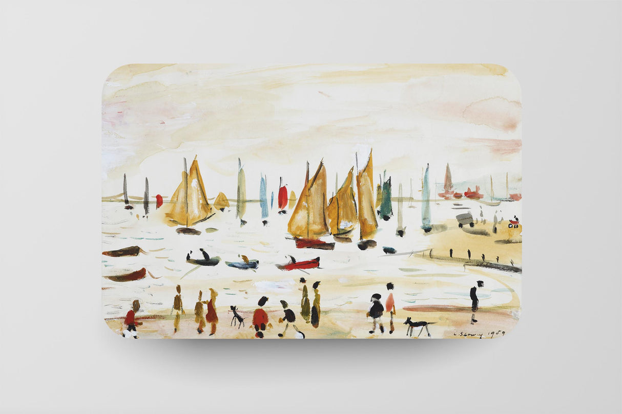 LS Lowry Placemat: Yachts (1959)