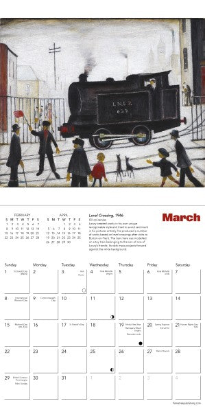 LS Lowry 2026 Mini Wall Calendar