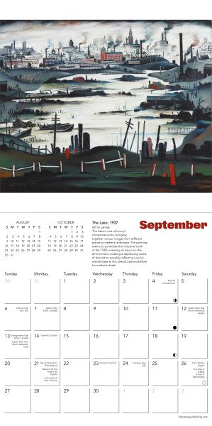LS Lowry 2026 Mini Wall Calendar
