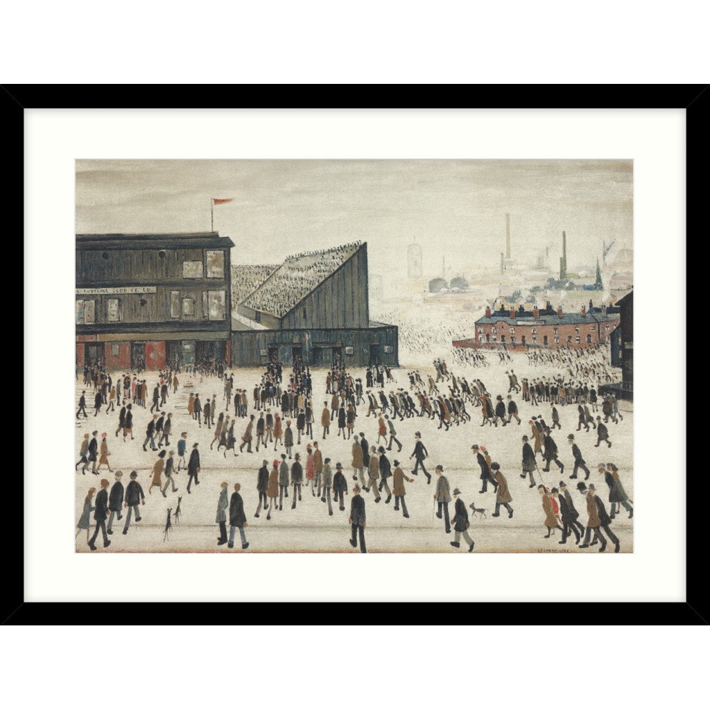 LS Lowry Framed Print: Going to the Match (1953)