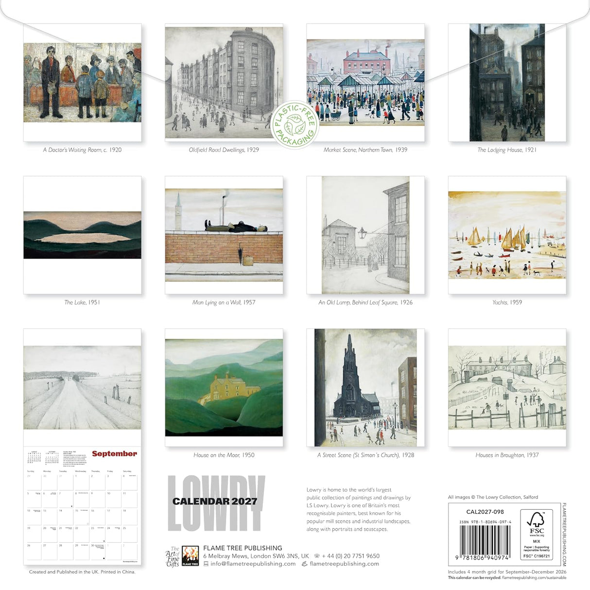 LS Lowry 2027 Wall Calendar