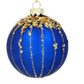 Blue Baulble with Gold Stripes