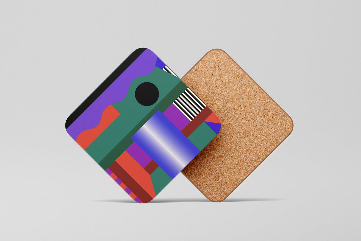 Camille Walala Coaster: Teal