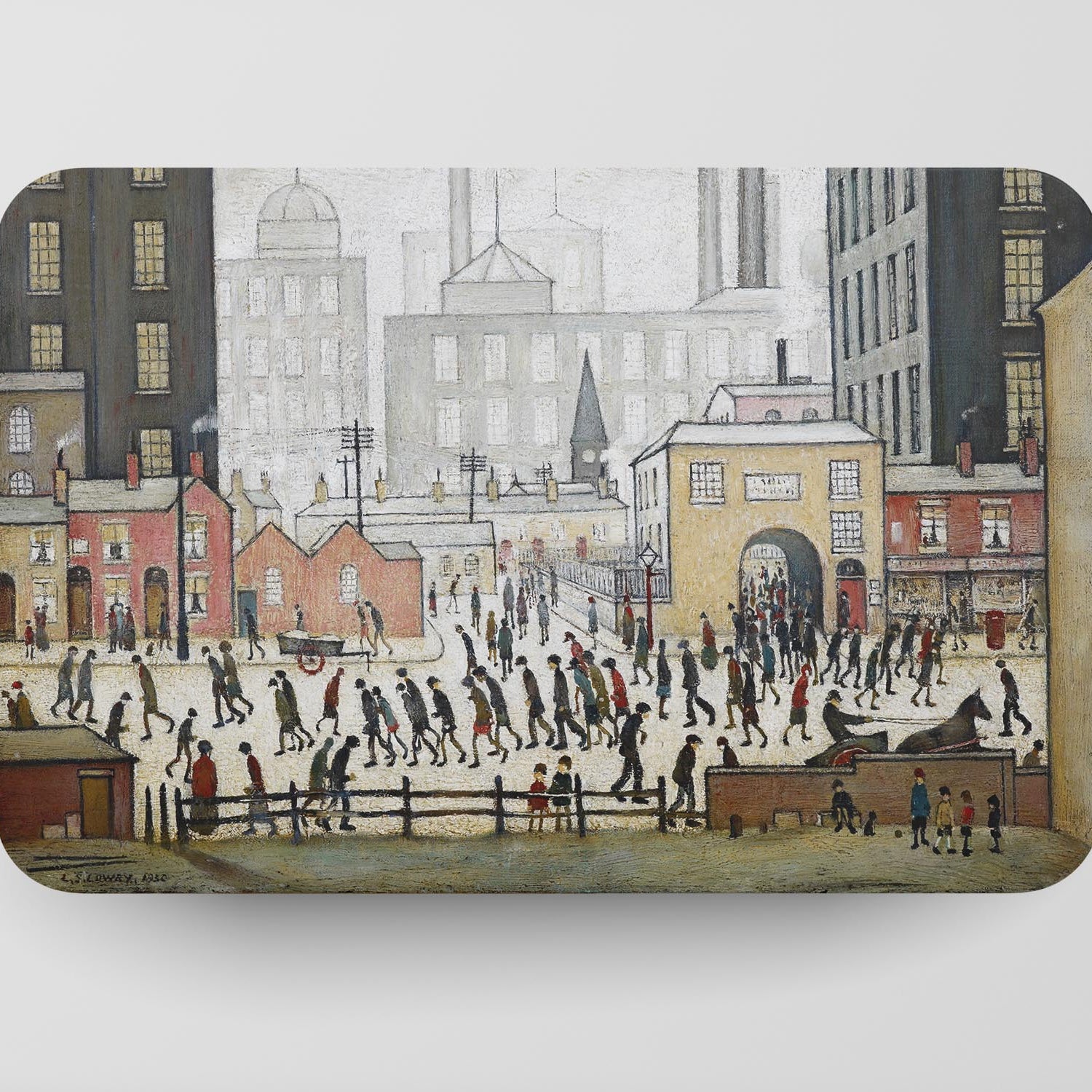 LS Lowry Placemat: Coming From The Mill (1930)