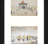 LS Lowry Framed Print: Triptych D