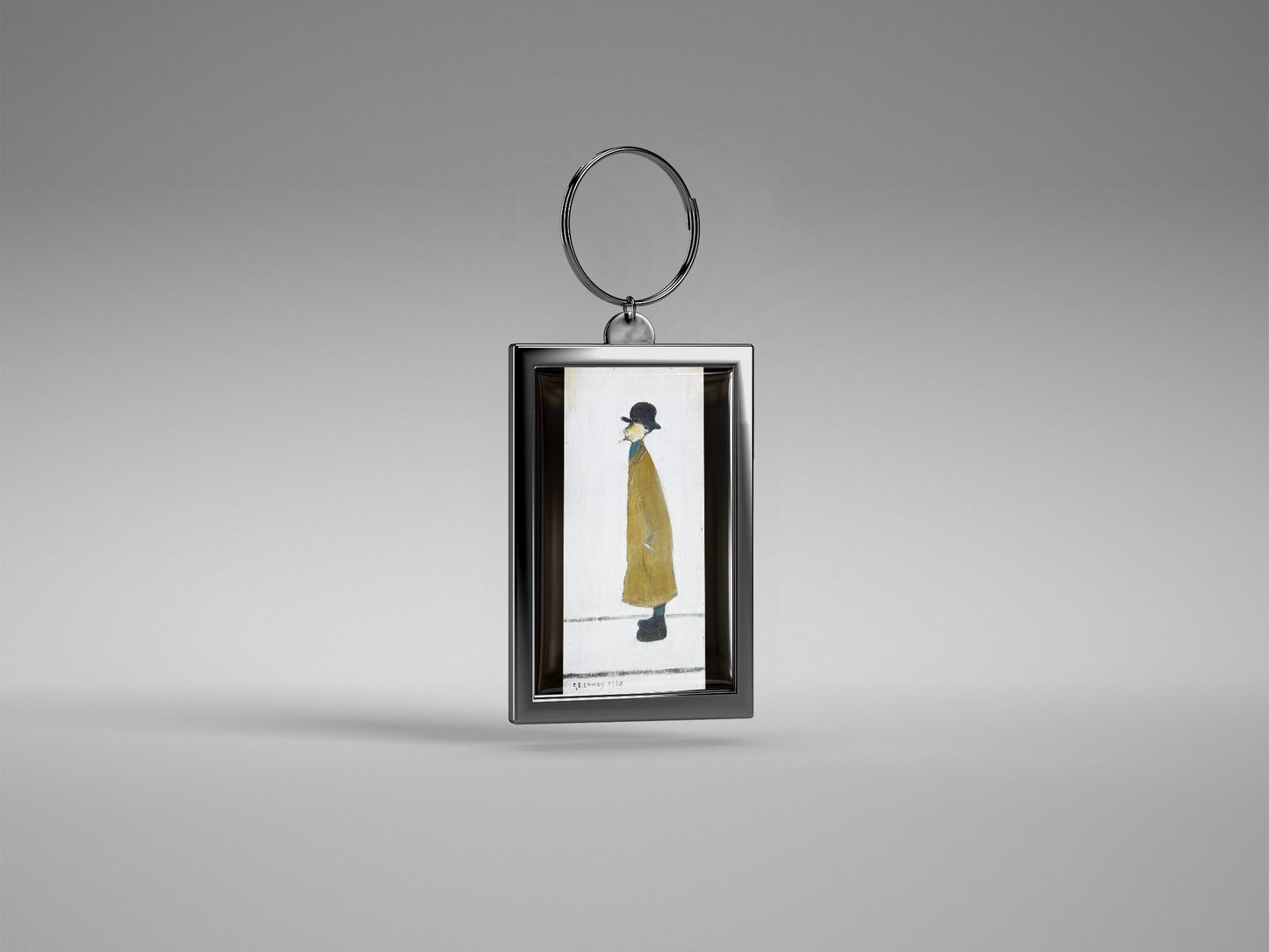 LS Lowry Keyring: Gentleman Looking at Something