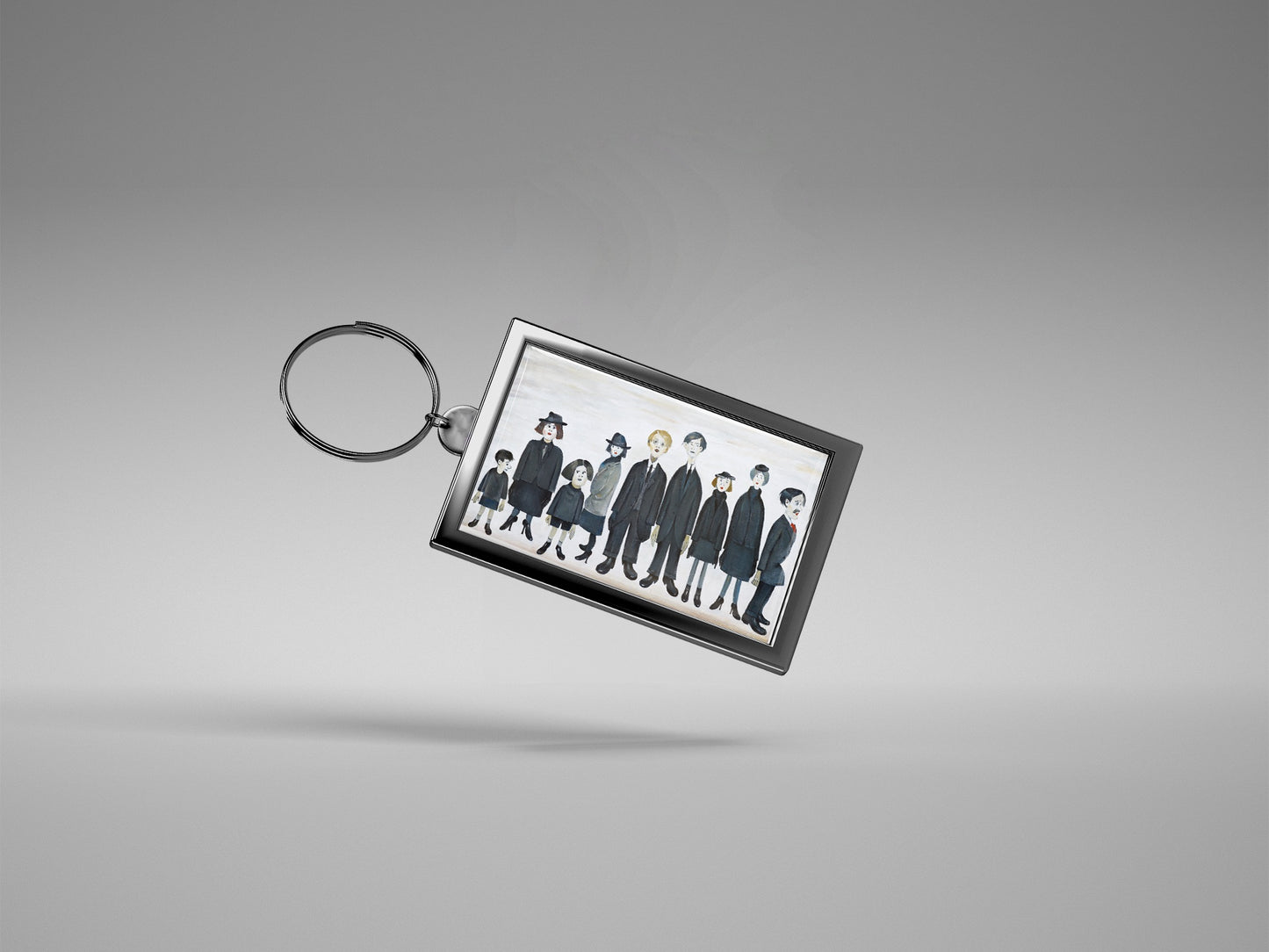 LS Lowry Keyring: The Funeral Party