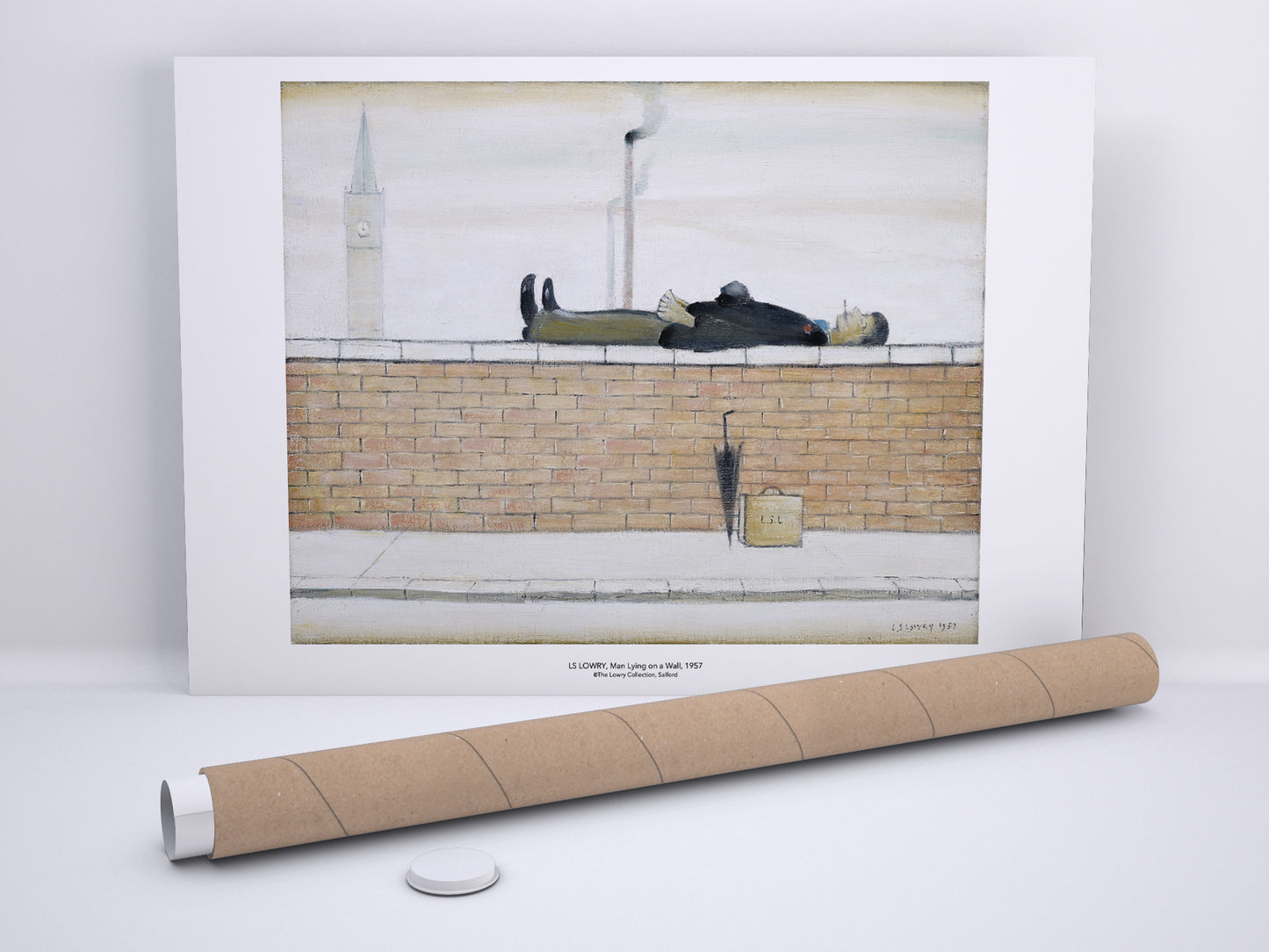 Fine Art Print: Man Lying On A Wall (1957)