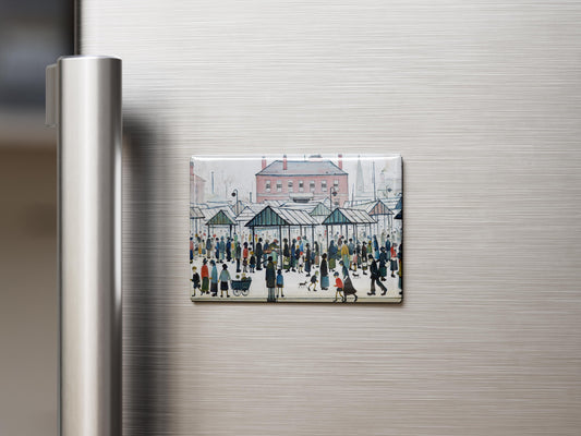 Lowry Magnet: Market Scene, Northern Town