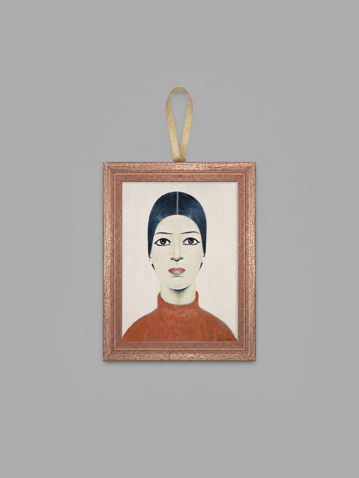 LS Lowry Mini Wooden Painting: Portrait of Ann (1957)