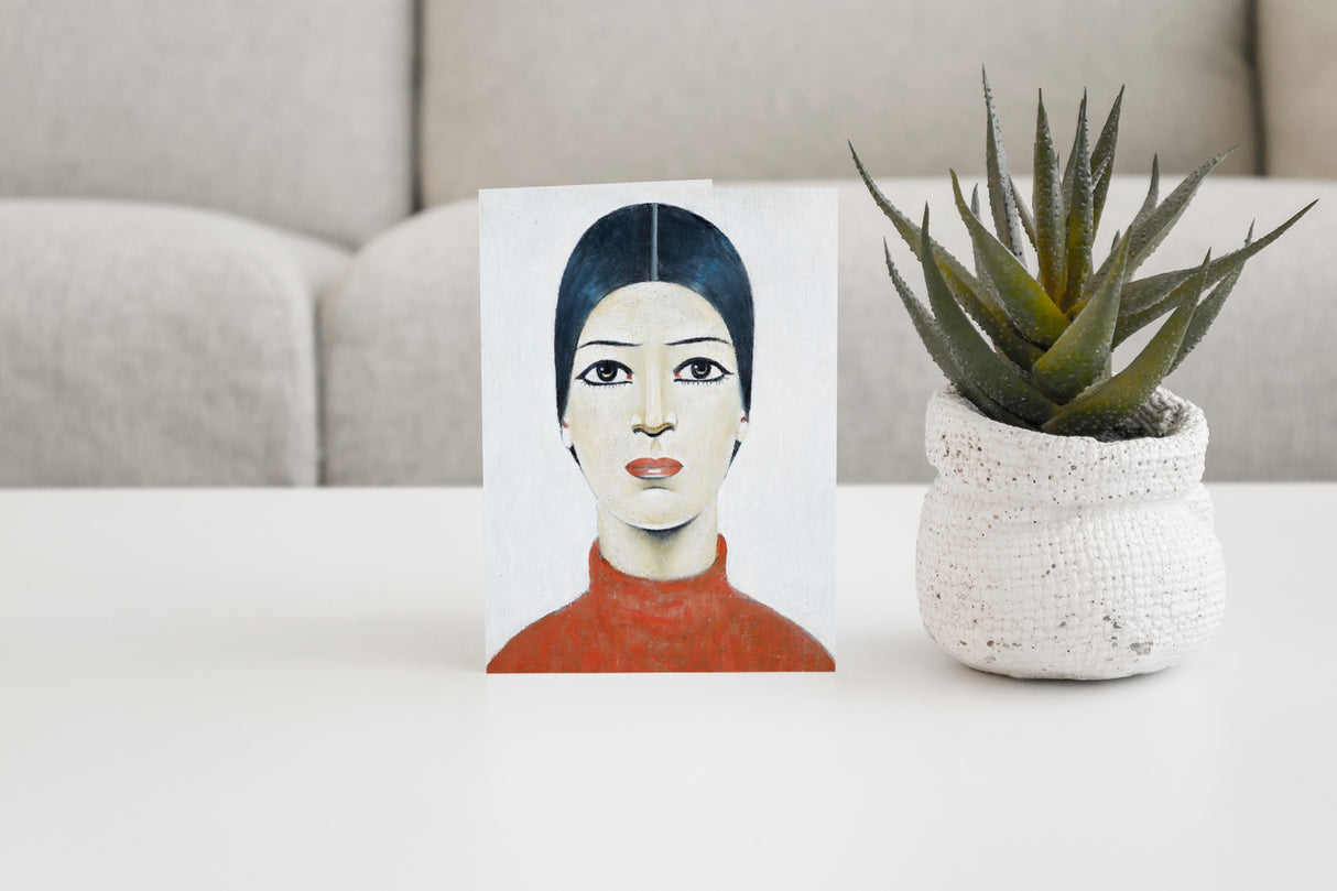 LS Lowry Greeting Card: Portrait of Ann (1957)