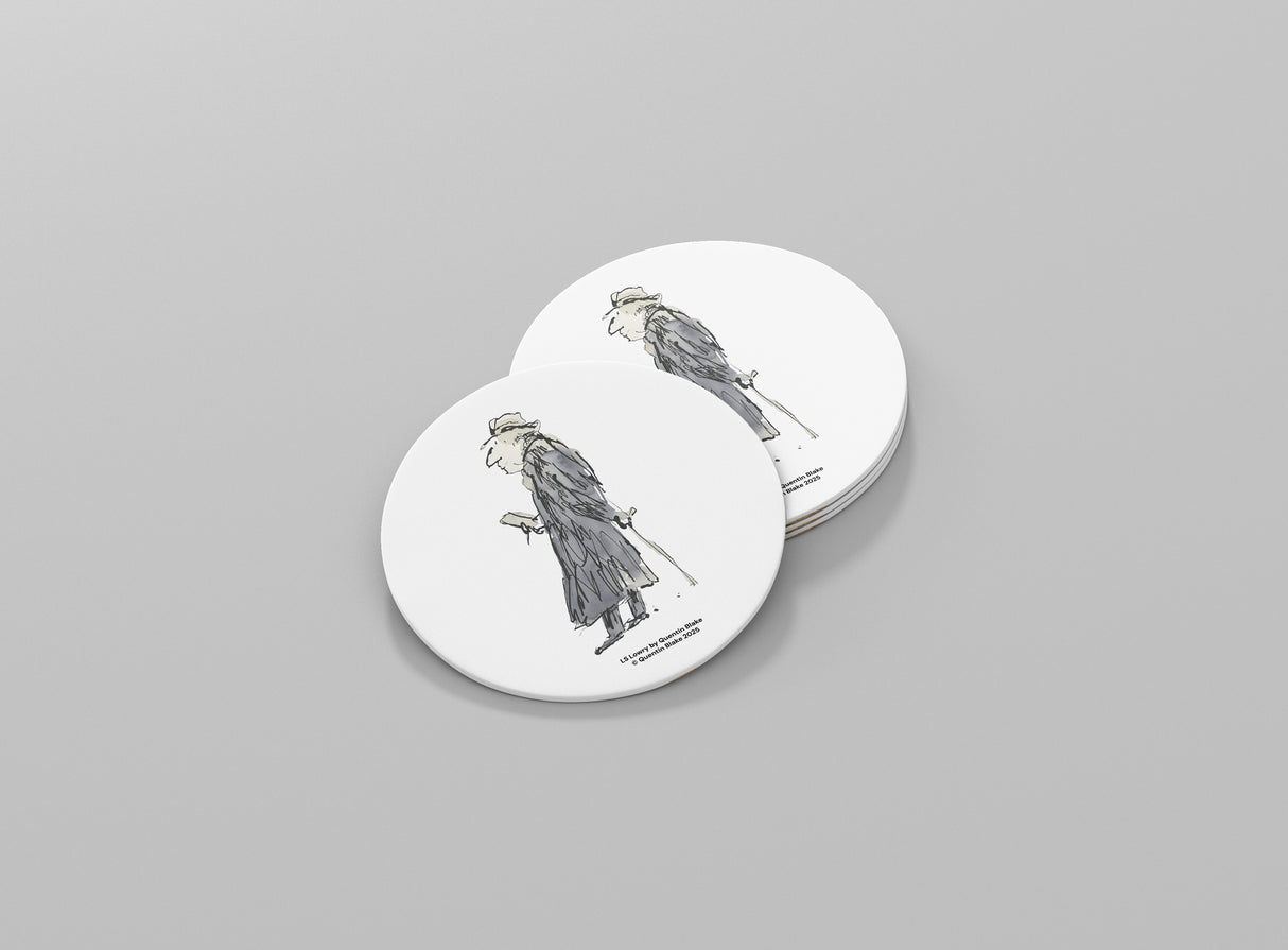 Quentin Blake X LS Lowry: Round Coaster
