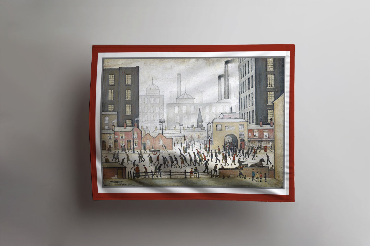 LS Lowry Tea Towel: Coming From The Mill (1930)