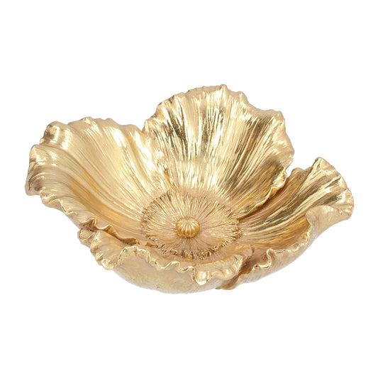 Xmas Bowl Gold flower resin small