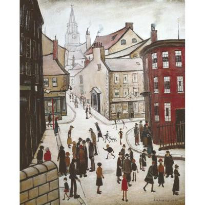 LS Lowry Print: Northern Street Scene (Berwick-Upon-Tweed) (1938)