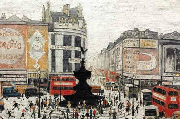 LS Lowry Print: Piccadilly Circus (1960)