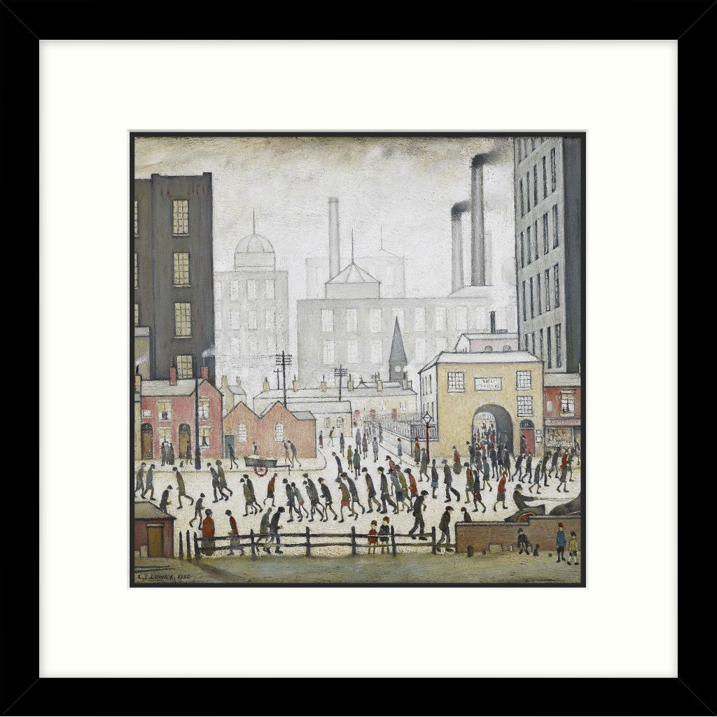 LS Lowry Square Framed Print: Coming From The Mill (1930)
