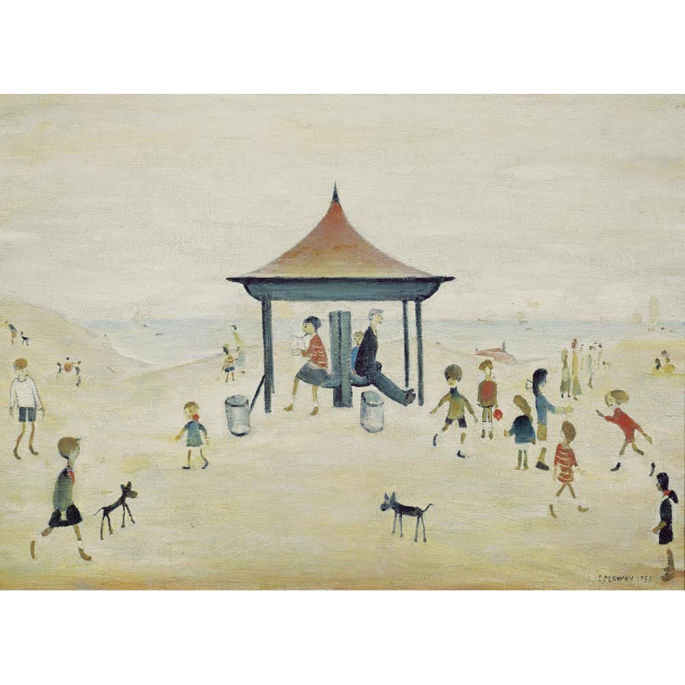 LS Lowry Print: On The Sands, Berwick On Tweed (1959)