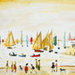 Picture of Yachts 1959 print by LS Lowry