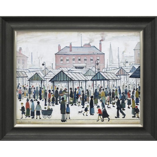 Framed Print "Market Scene, Northern Town (1939)" Handfinished Print