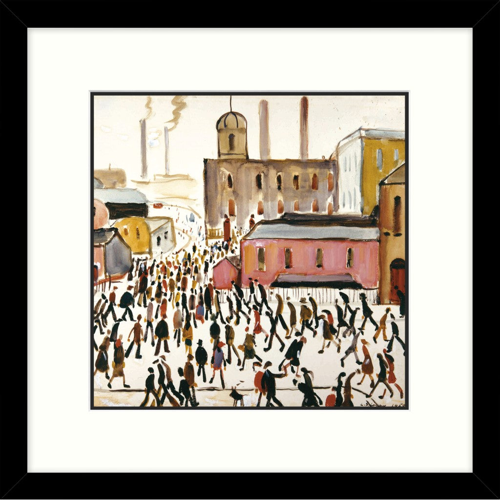 LS Lowry Square Framed Print: Going to Work (1959)