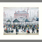 Framed Print Grey Ash: Market Scene, Northern Town 1939