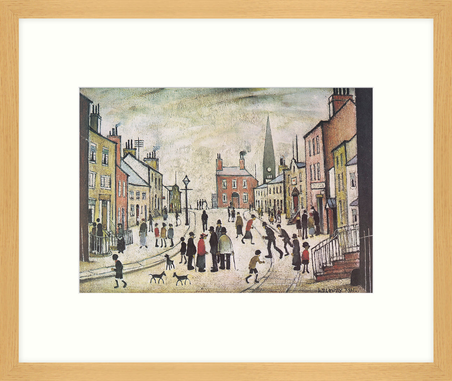 Framed Print 'A Lancashire Village (1935)'