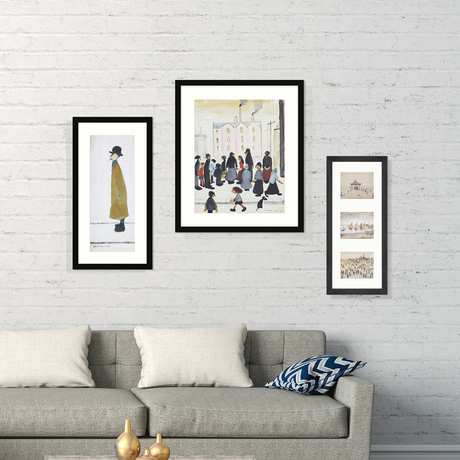 LS Lowry Framed Print: Gentleman Looking at Something (1960)