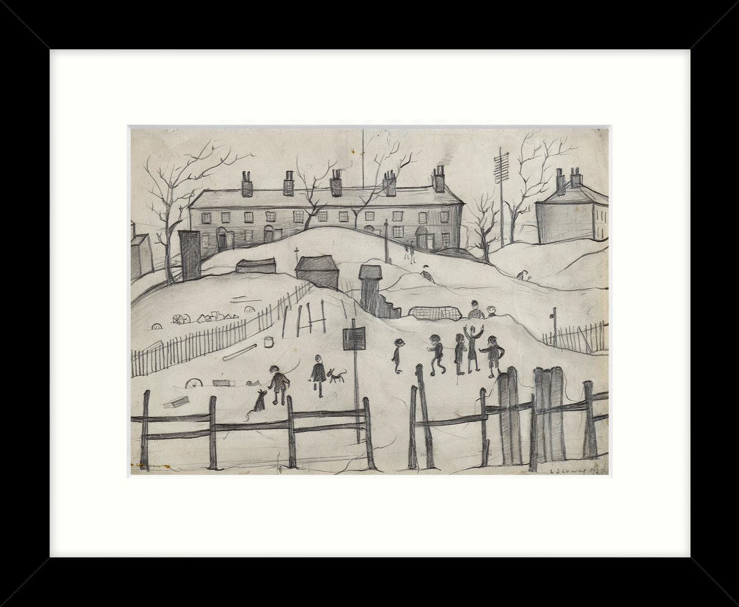 Framed Print 'Houses in Broughton (1937)'
