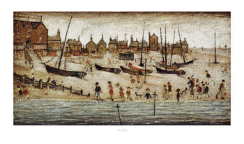 LS Lowry Print: The Beach (1947)