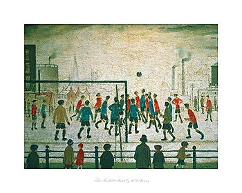 LS Lowry Print: The Football Match (undated)