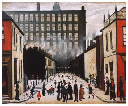 LS Lowry Print: Street Scene, Pendlebury (1935)