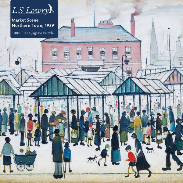 LS Lowry Jigsaw: Market Scene, Northern Town (1939)