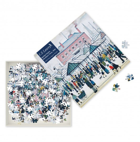 Jigsaw: Market Scene, 1000 Piece by Flame Tree Publishing