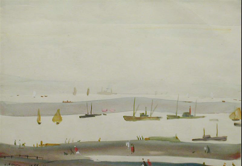 LS Lowry Print: The Estuary (1956)