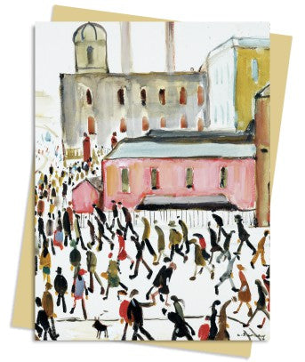 L.S Lowry Foiled Greetings Card 'Going to Work 1959'