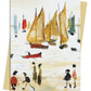 L.S Lowry Foiled Greetings Card 'Yachts 1959'