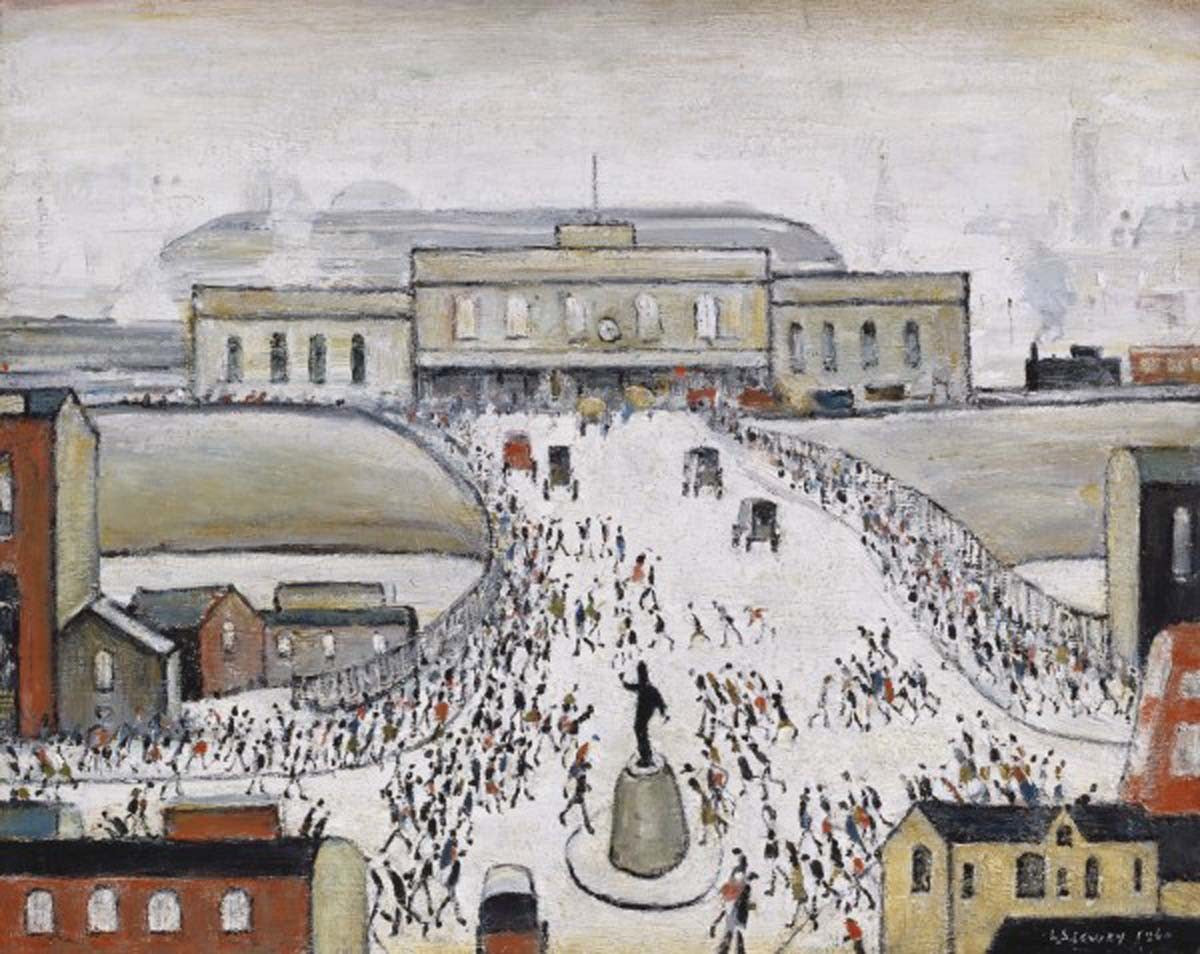 LS Lowry Print: Station Approach (1962)